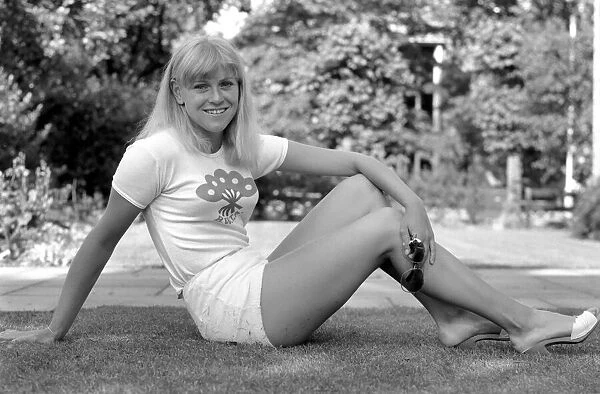 British womens number one tennis player Sue Barker relaxes during a photo shoot