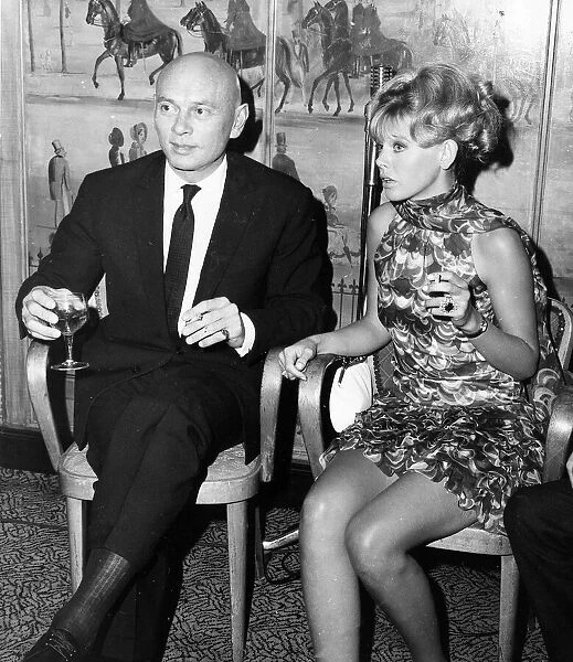 Britt Ekland actress with Yul Brynner in 1966
