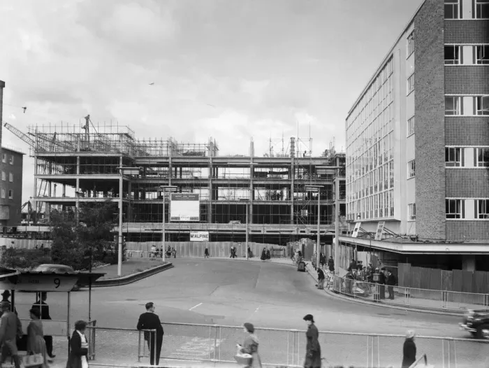Framed Print : Broadgate under construction circa 1954 Framed Print : Broadgate under construction circa 1954