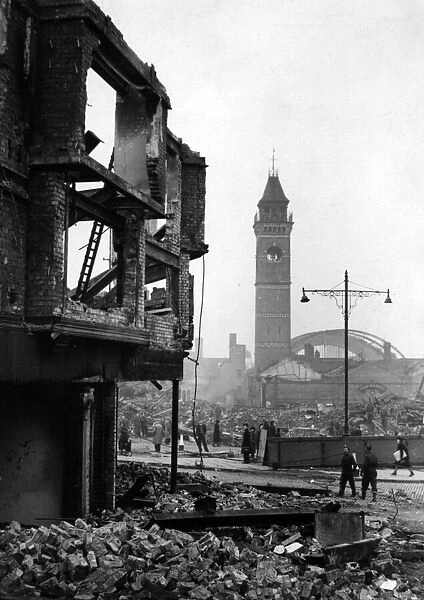 Broadgate, Coventry, shortly after the Blitz of November 14th 1940