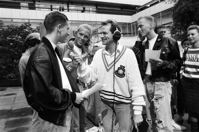 Framed Print : Bros at BBCs Pebble Mill Studios, Edgbaston, to launch Radio Ones new frequency Framed Print : Bros at BBCs Pebble Mill Studios, Edgbaston, to launch Radio Ones new frequency