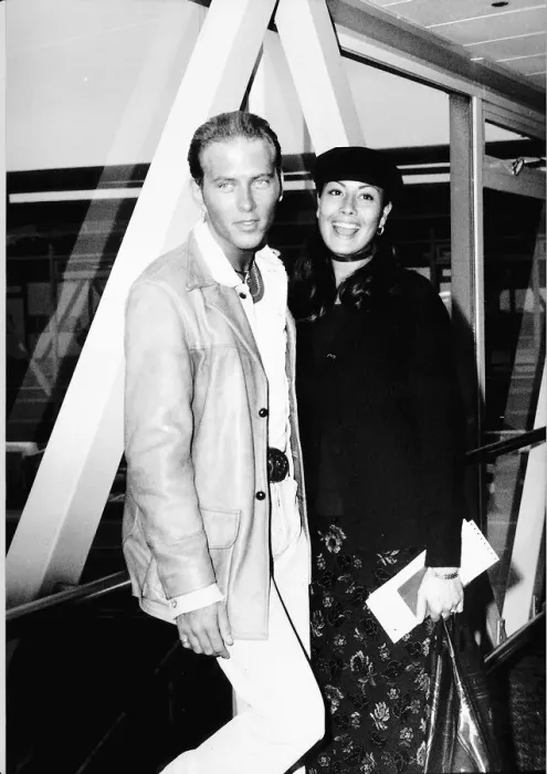 Framed Print : Bros Pop Group twin brother Matt Goss with his girlfriend Framed Print : Bros Pop Group twin brother Matt Goss with his girlfriend