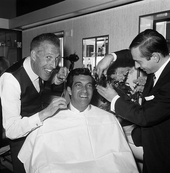 Bruce Forsyth and Frankie Vaughan attend the opening of celebrity hairdresser Gay