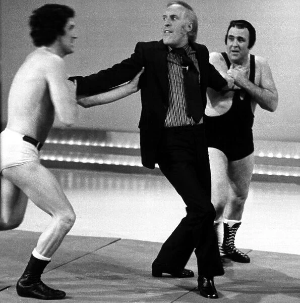 Bruce Forsyth seen here during a wrestling game segment of the popular BBC series The