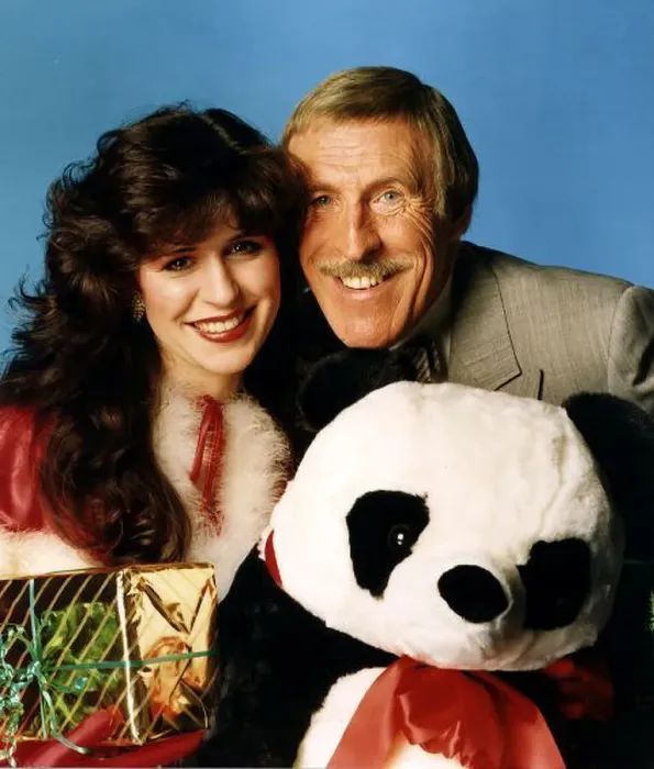  : Bruce Forsyth, TV Personality. Pictured with Rosemary Ford and a cuddly toy