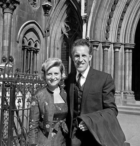 Bruce Forsyth With Wife Penny Outside Law Courts Available As Photo Prints Wall Art And Other