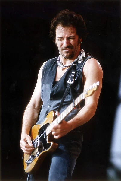 Bruce Springsteen May 1993 The Boss at Milton Keynes Bowl Playing Guitar