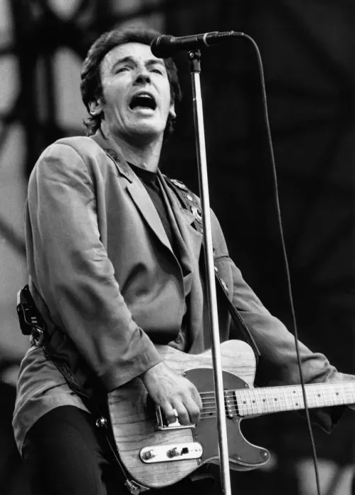 Framed Print : Bruce Springsteen, singer and songwriter, performing at Villa Park Framed Print : Bruce Springsteen, singer and songwriter, performing at Villa Park