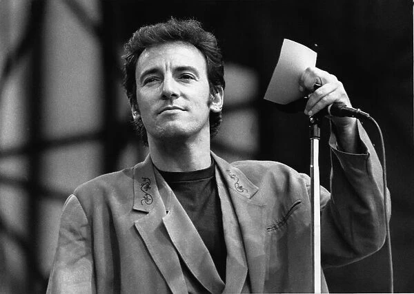 Bruce Springsteen, singer and songwriter, performing at Villa Park