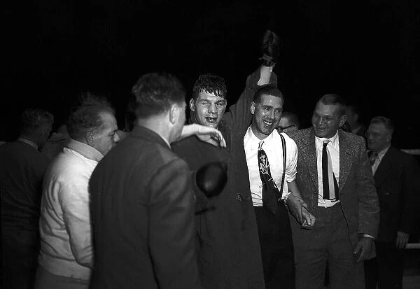 Bruce Woodcock after beating Freddie Mills June 1949 in Heavyweight Championship