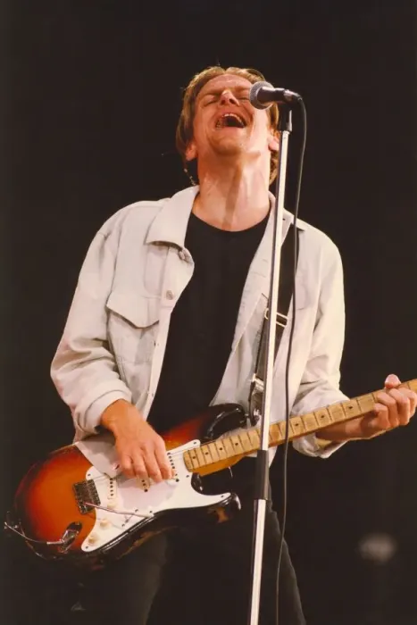 Framed Print : Bryan Adams in concert at Gateshead Stadium in July 1994