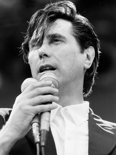 Bryan Ferry pop singer at Live Aid Concert Wembley 1985