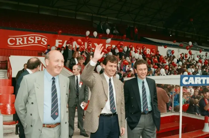 Framed Print : Bryan Robson being unveiled as the new Manager for Middlesbrough F. C Framed Print : Bryan Robson being unveiled as the new Manager for Middlesbrough F. C