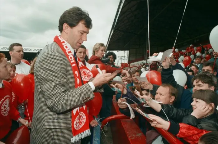 Framed Print : Bryan Robson being unveiled as the new Manager for Middlesbrough F. C Framed Print : Bryan Robson being unveiled as the new Manager for Middlesbrough F. C