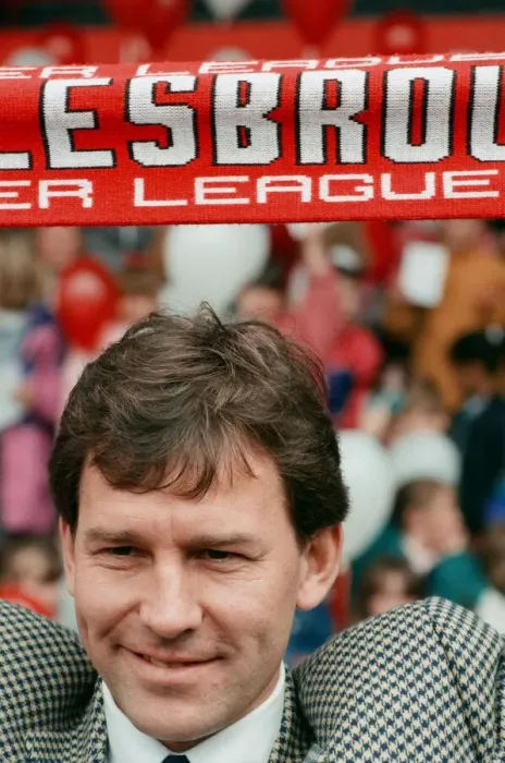 Framed Print : Bryan Robson being unveiled as the new Manager for Middlesbrough F. C Framed Print : Bryan Robson being unveiled as the new Manager for Middlesbrough F. C