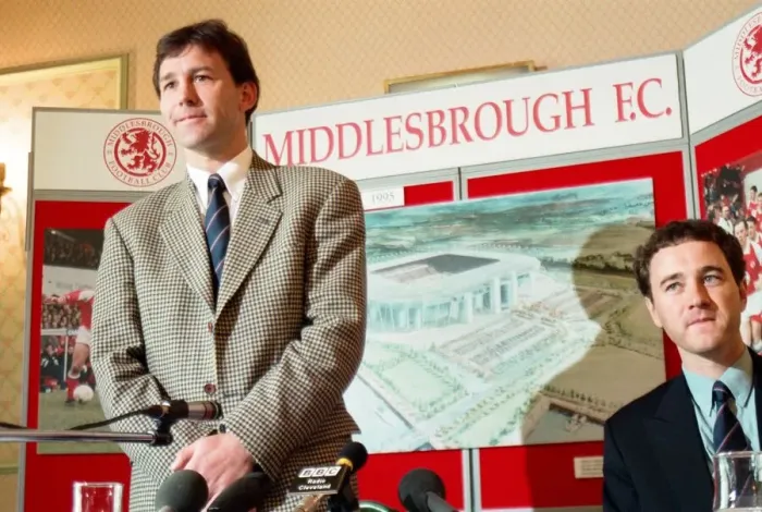 Framed Print : Bryan Robson is unveiled as the new Manager for Middlesbrough F. C Framed Print : Bryan Robson is unveiled as the new Manager for Middlesbrough F. C