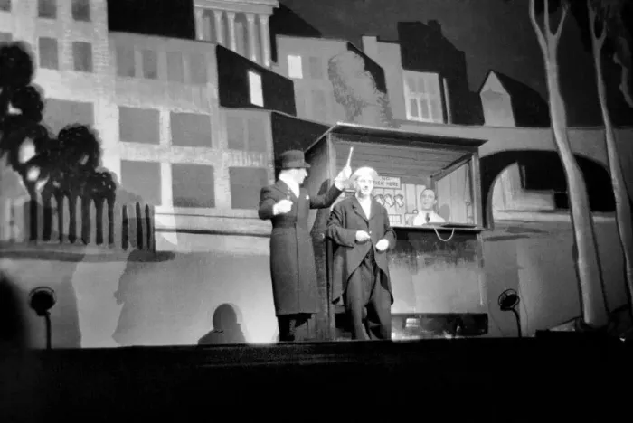 Framed Print : Bud Flanagan and Chesney Allen performing on stage January 1938 OL305I Framed Print : Bud Flanagan and Chesney Allen performing on stage January 1938 OL305I