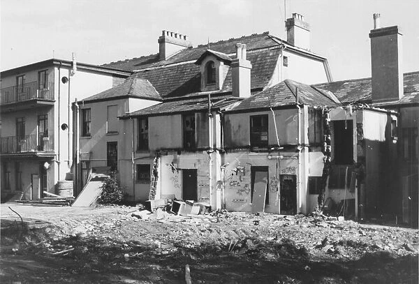 The buildings which would become the Inn on the Quay at Goodrington being cleared