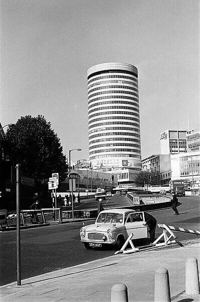 The Bull Ring area, showing the Rotunda building. Birmingham, West Midlands