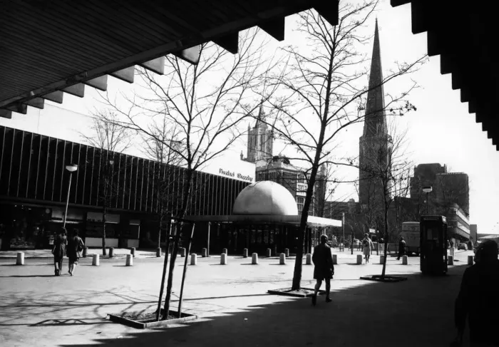 Framed Print : Bull Yard shopping area, Coventry, West Midlands. 30th May 1973 Framed Print : Bull Yard shopping area, Coventry, West Midlands. 30th May 1973