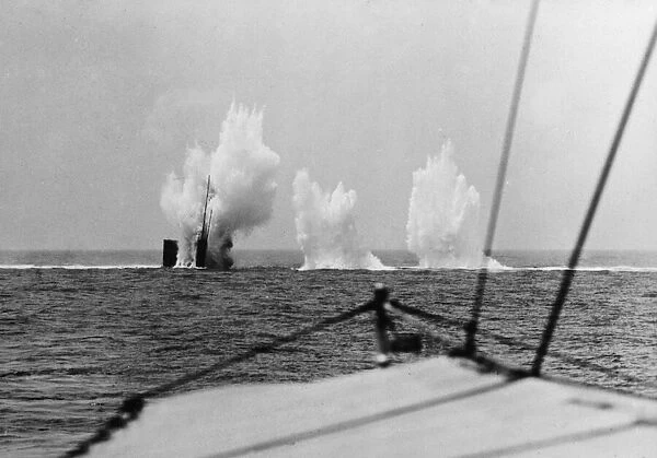 A bullseye scored by the Royal Navy dreadnought battleship HMS Queen Elizabeth during