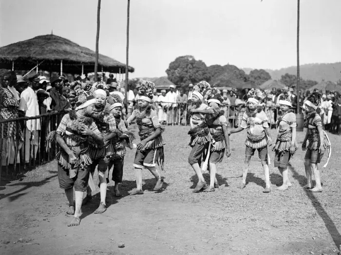 Framed Print : Bundu devil dancers'of Freetown in Sierra Leone