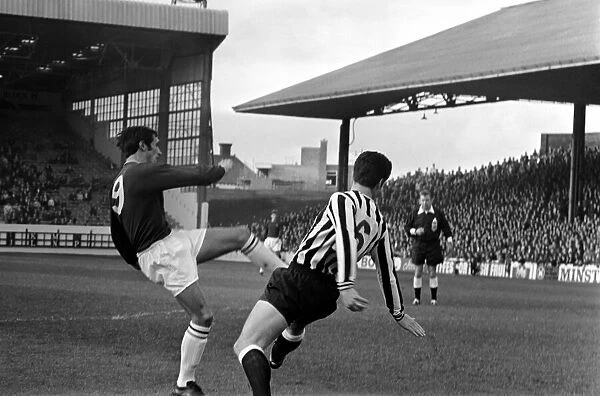 Burnley v. Newcastle. Action from match. November 1969 Z10626-015