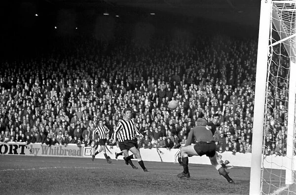 Burnley v. Newcastle. Action from match. November 1969 Z10626-004