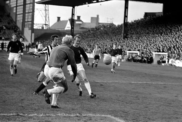 Burnley v. Newcastle. Action from match. November 1969 Z10626-001