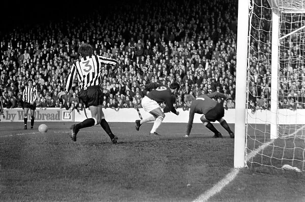 Burnley v. Newcastle. Action from match. November 1969 Z10626-006