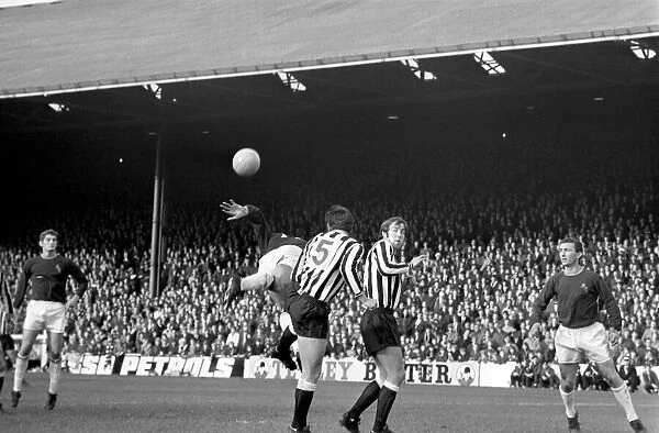 Burnley v. Newcastle. Action from match. November 1969 Z10626-019
