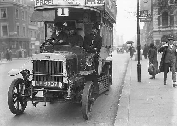 Bus driven by a volunteer seen here during the 10th day of the General Strike