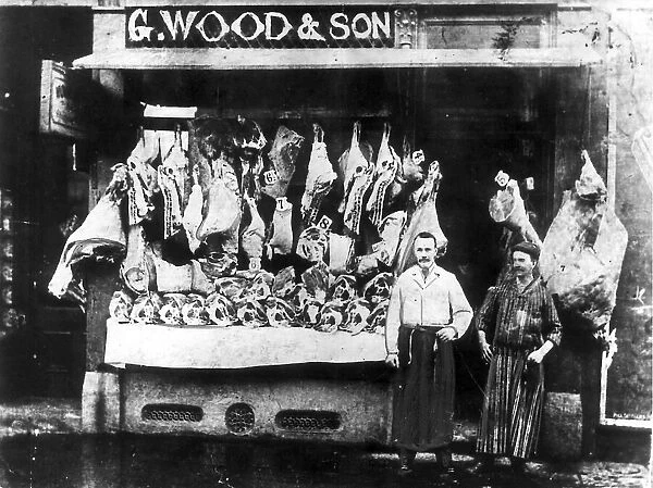 Butcher shop in 1909