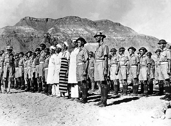 Butchers and bakers join parade in North Africa 1941 WW2