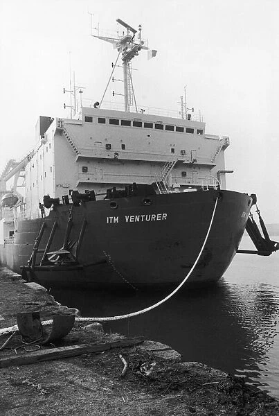 The cable ship ITM Venturer seen here tied up at Normanby Wharf on the River Tees