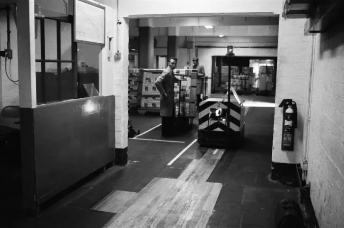 Framed Print : Cadbury s, Bournville, Birmingham, West Midlands. The robot tug which travels around Framed Print : Cadbury s, Bournville, Birmingham, West Midlands. The robot tug which travels around