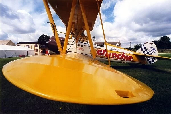 The Cadburys Crunchie Boeing-Stearman Model 75 biplane pictured at Elvington