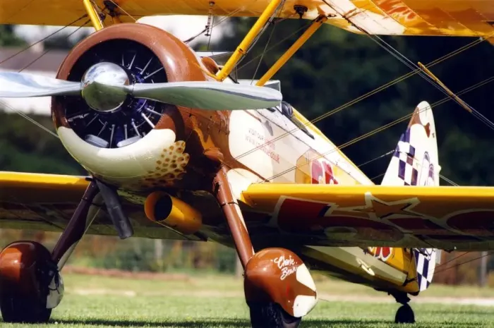 Framed Print : The Cadburys Crunchie Boeing-Stearman Model 75 biplane pictured at Elvington Framed Print : The Cadburys Crunchie Boeing-Stearman Model 75 biplane pictured at Elvington