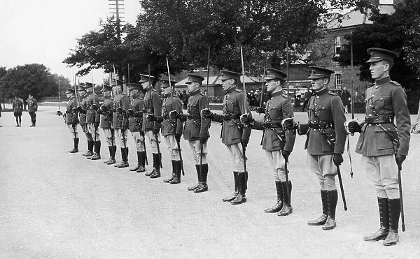 Cadets on parade at the army school in Armagh, 4th September 1929