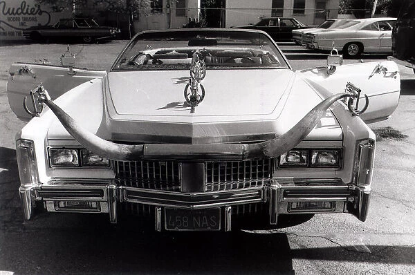Cadillac Eldorado Convertible car. Nudie, the man who supplies clothes to the likes of