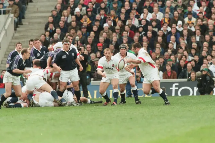 Framed Print : Calcutta Cup Five Nations. England 24 v. Scotland 21 at Twickenham Framed Print : Calcutta Cup Five Nations. England 24 v. Scotland 21 at Twickenham