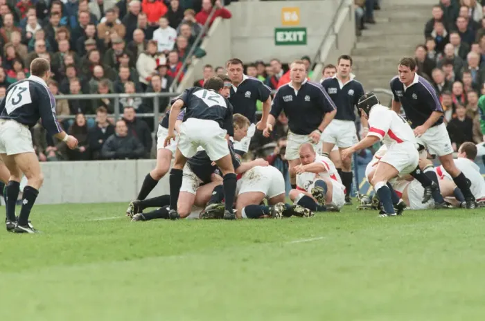 Framed Print : Calcutta Cup Five Nations. England 24 v. Scotland 21 at Twickenham Framed Print : Calcutta Cup Five Nations. England 24 v. Scotland 21 at Twickenham