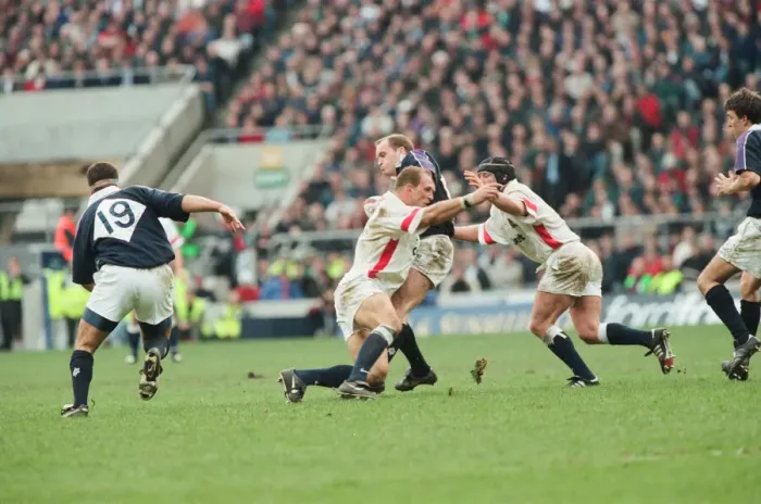 Framed Print : Calcutta Cup Five Nations. England 24 v. Scotland 21 at Twickenham Framed Print : Calcutta Cup Five Nations. England 24 v. Scotland 21 at Twickenham