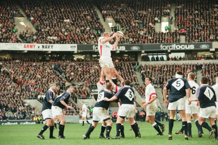 Framed Print : Calcutta Cup Five Nations. England 24 v. Scotland 21 at Twickenham Framed Print : Calcutta Cup Five Nations. England 24 v. Scotland 21 at Twickenham