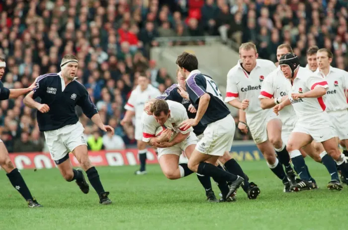 Framed Print : Calcutta Cup Five Nations. England 24 v. Scotland 21 at Twickenham Framed Print : Calcutta Cup Five Nations. England 24 v. Scotland 21 at Twickenham