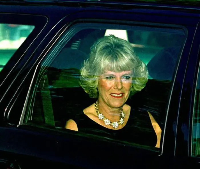  : Camilla Parker Bowles arrives for 50th birthday party 1997 at Highgove house