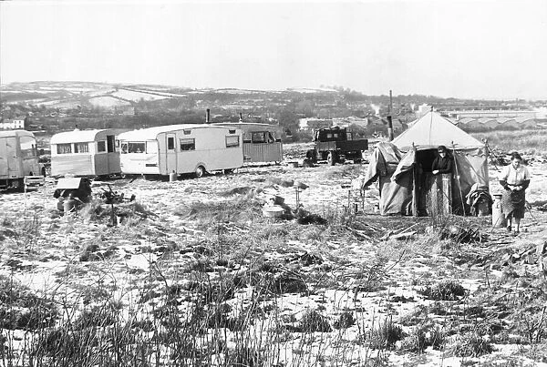 A camp site at Waunarlwyd, Swansea, South Wales. It is possible this is a