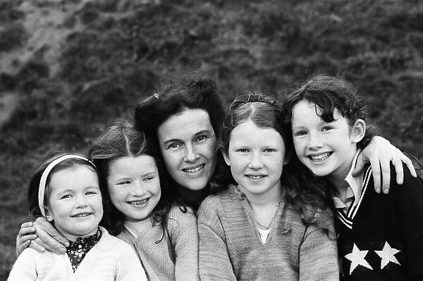 Campaigner Victoria Gillick with some of her children. 22nd November 1981