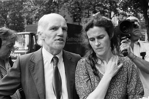 Campaigner Victoria Gillick leaving the High Court with her husband Gordon Gillick after