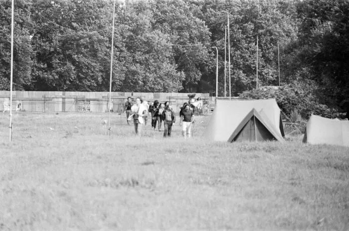 Framed Print : Campsite grows as festival goers start to arrive for the 20th National Rock Festival Framed Print : Campsite grows as festival goers start to arrive for the 20th National Rock Festival